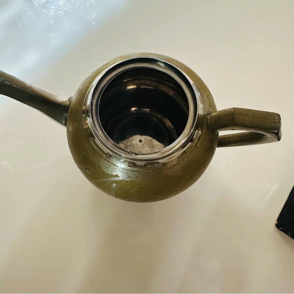 Vintage Dallah Coffee Set Brass Etched